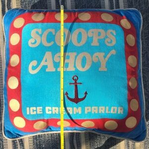 Super Rare Stranger Things Scoops Ahoy Decorative Pillow EUC